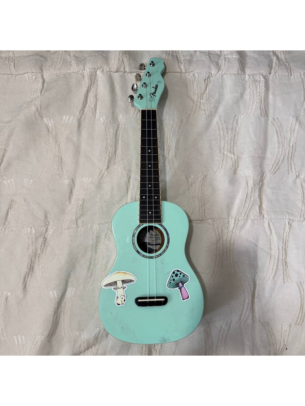 Fender Zuma Concert Ukulele Seafoam Green California Coast Uke w/ Cosmetic Wear